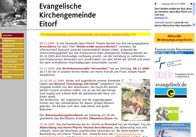 Homepage der Ev. Kirche Eitorf
